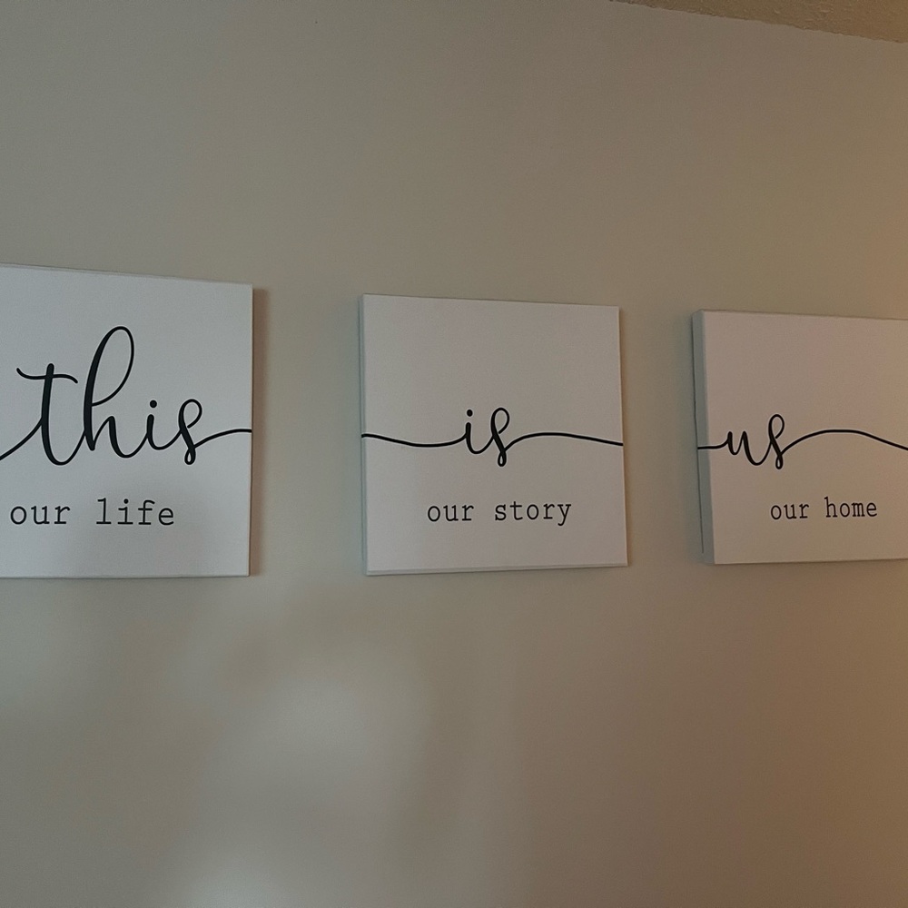 Modern Black and White Wall Art Set